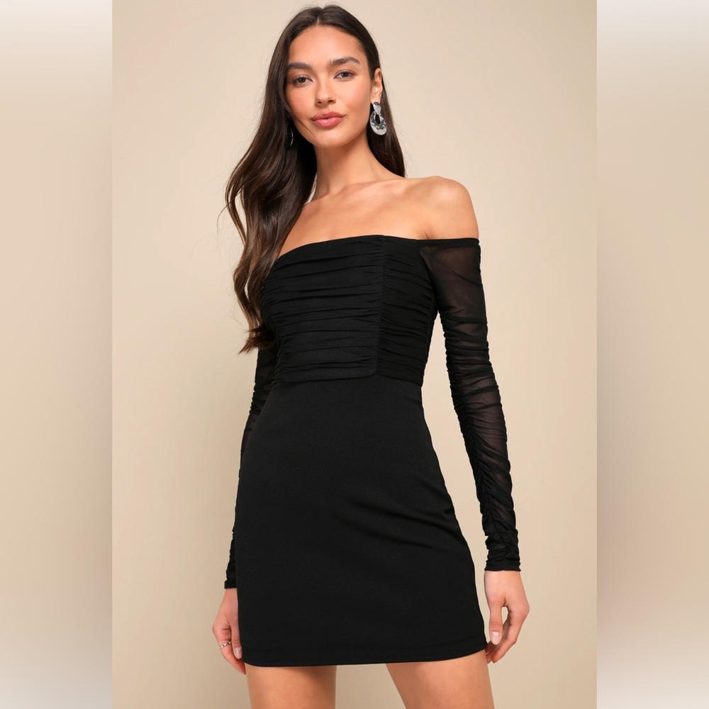Lulu's Black Long Sleeve Dress